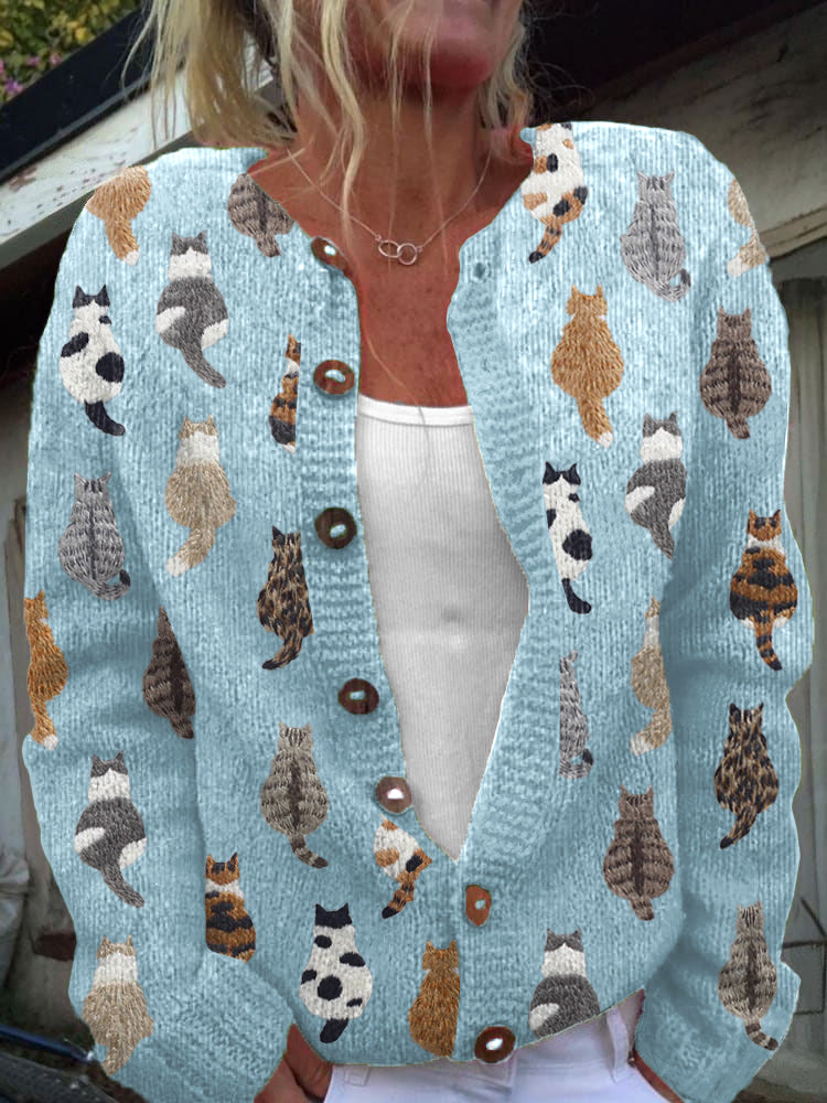 Luna | Playful Cat Cardigan