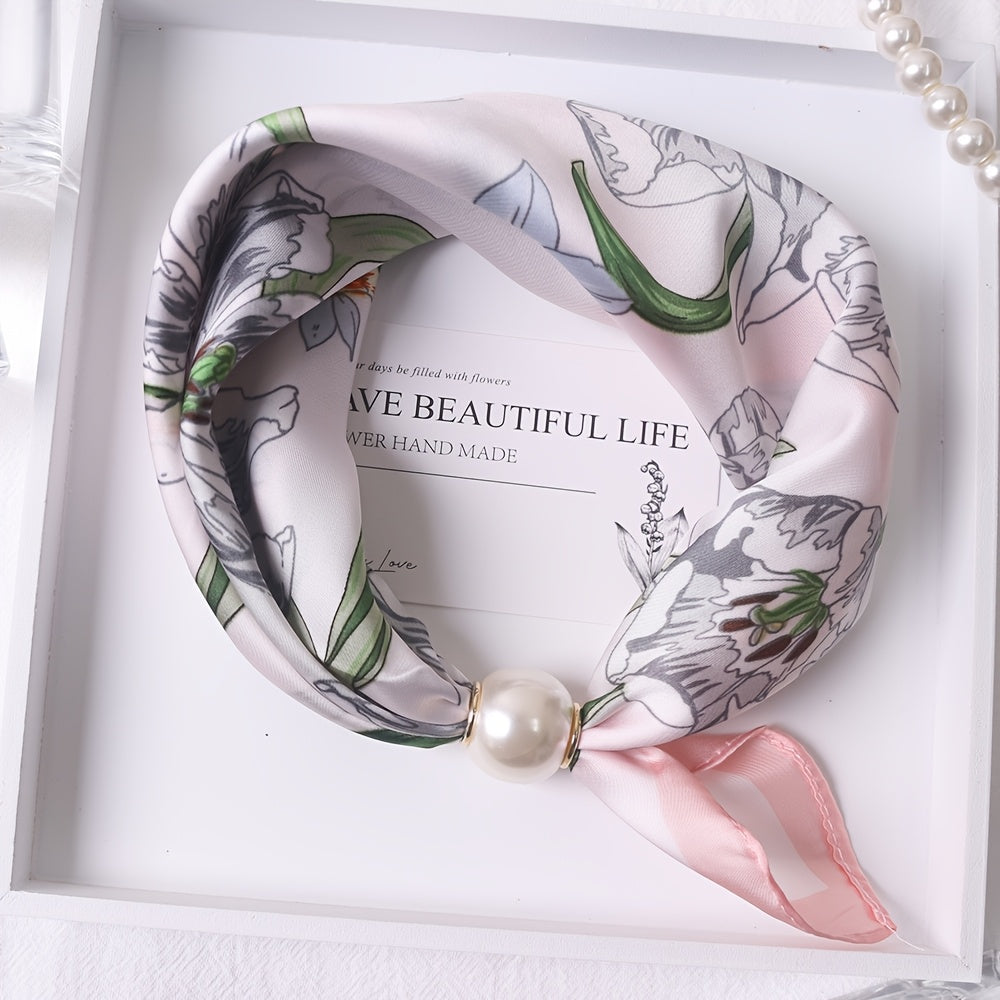 Elodie Bennett and Family scarf displayed flat, showcasing its soft fabric, stylish pattern, and vibrant colors.