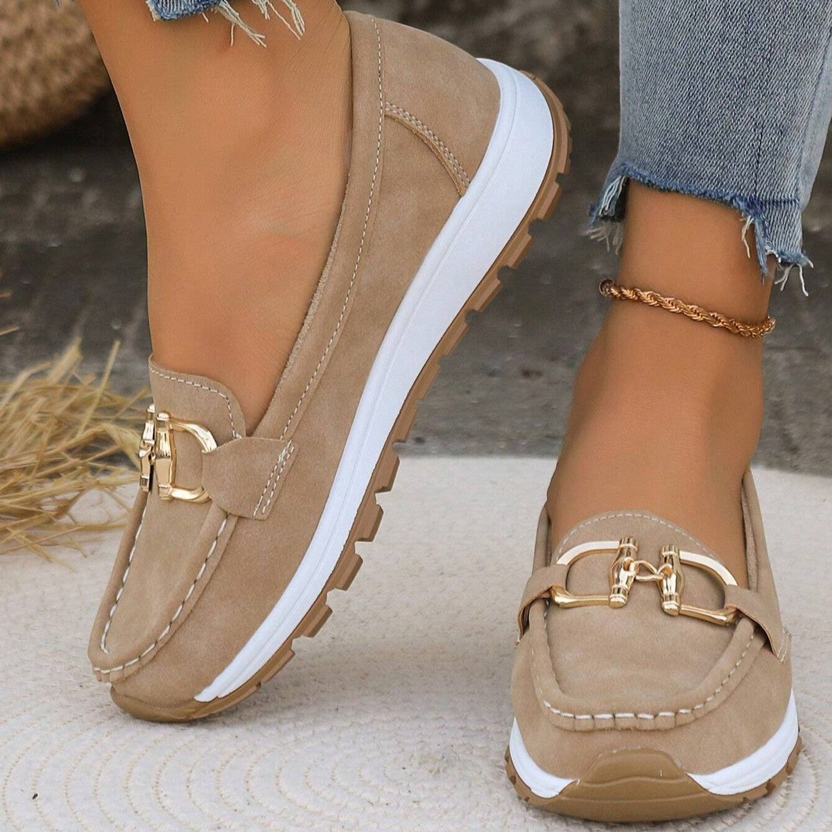 Edith | Flat Buckle Moccasins