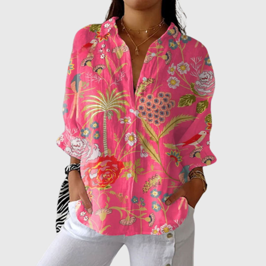 Wilhelmina Light Blouse with Colourful Print