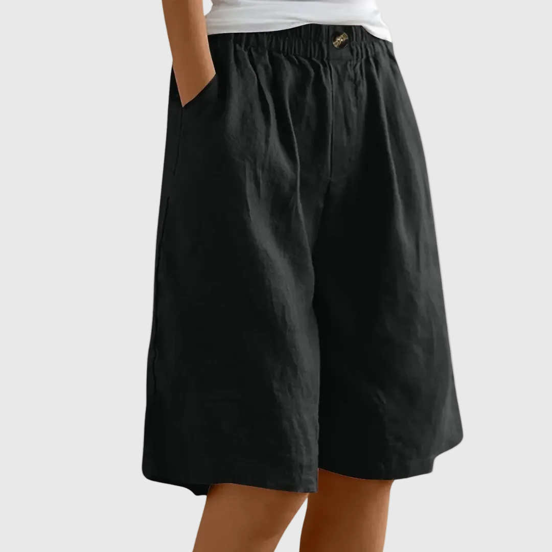 Ella Wide-Leg Elastic Waist Shorts
