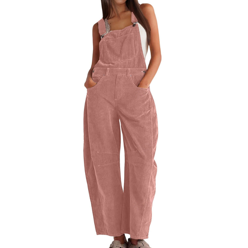 Women's 70s Jumpsuit, Wide Leg Bib Overall with Adjustable Straps