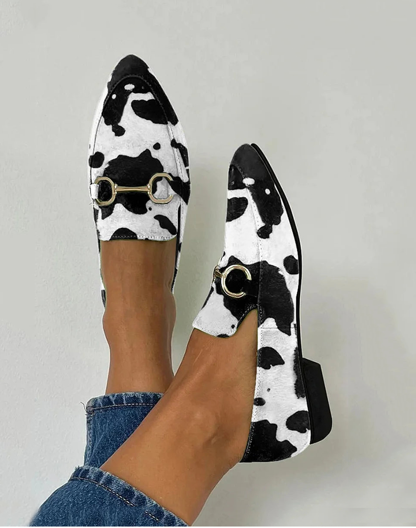 Beatrice | Printed Buckle Loafers