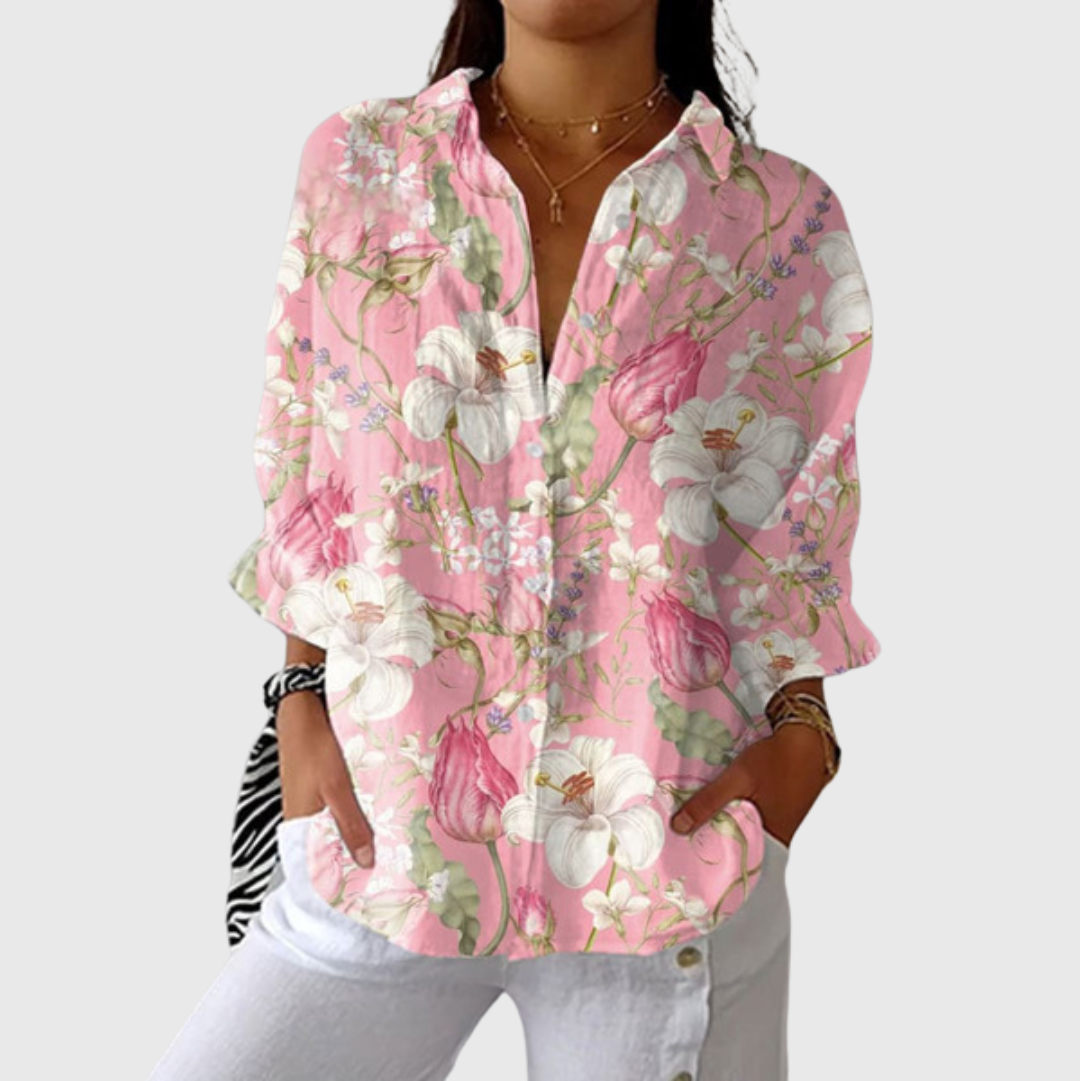 Jolijn Light Blouse with Colourful Print