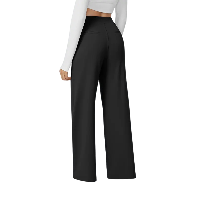 Women's Wide Leg Pants, High Waist Tailored Full Length