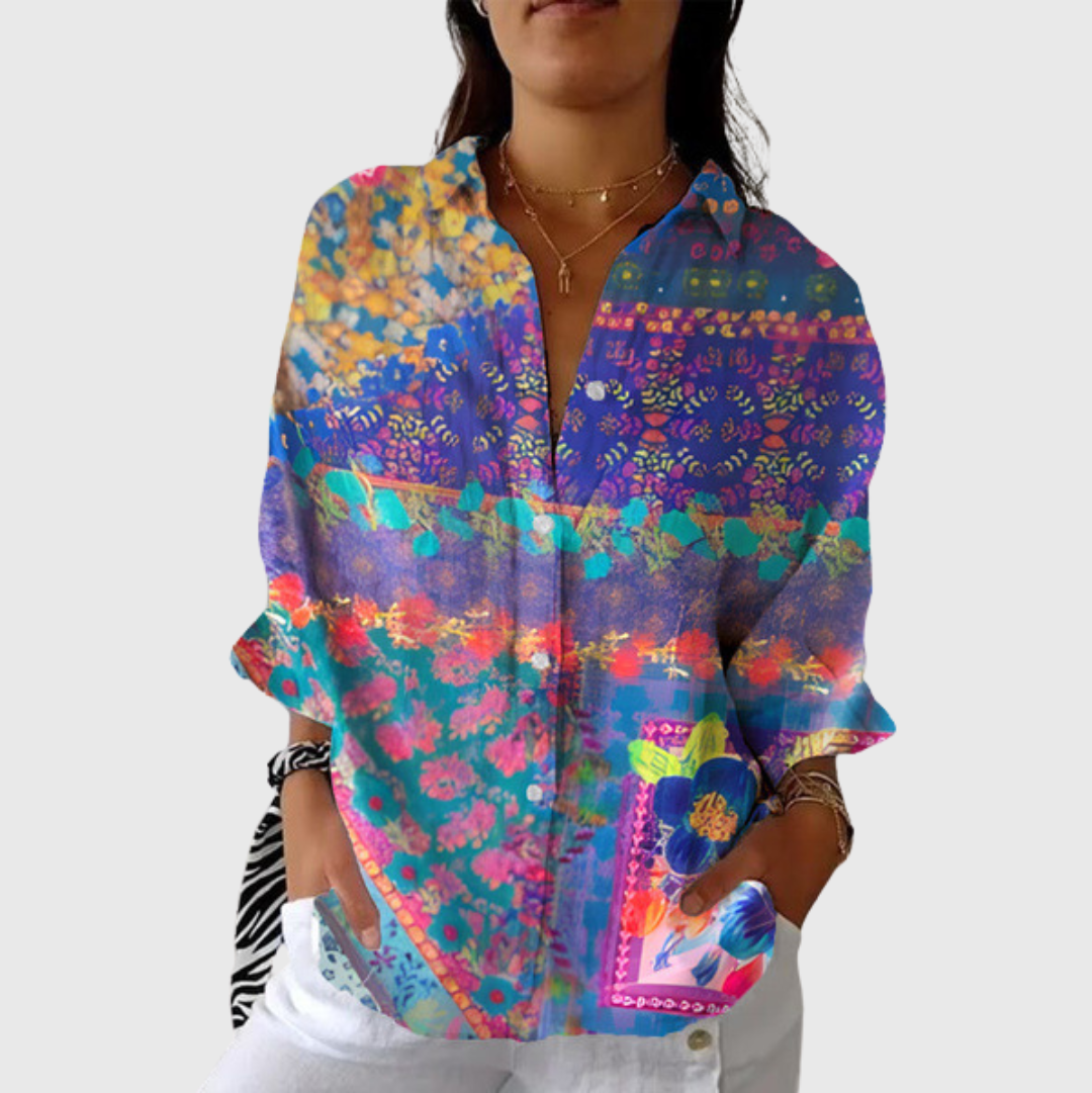 Zita lightweight blouse with print