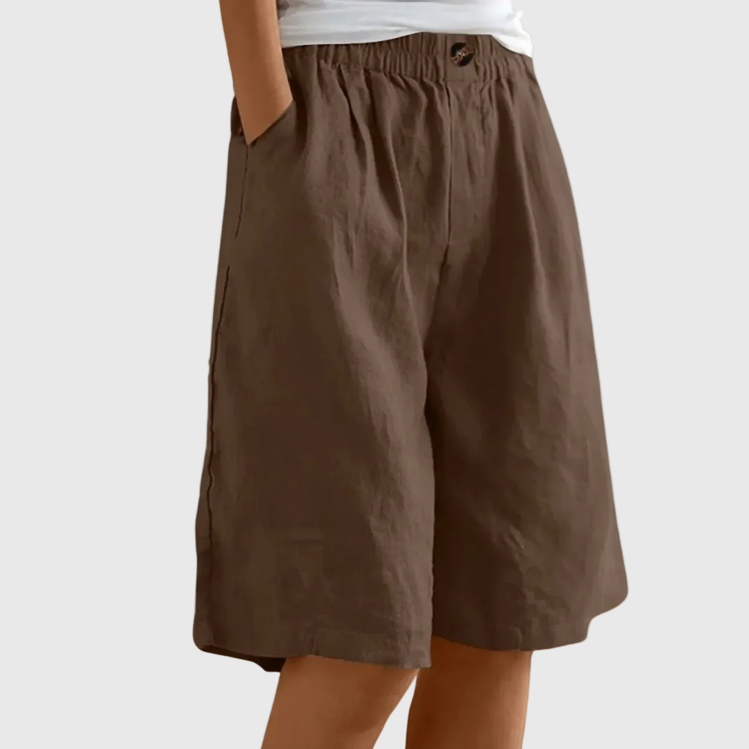 Ella Wide-Leg Elastic Waist Shorts