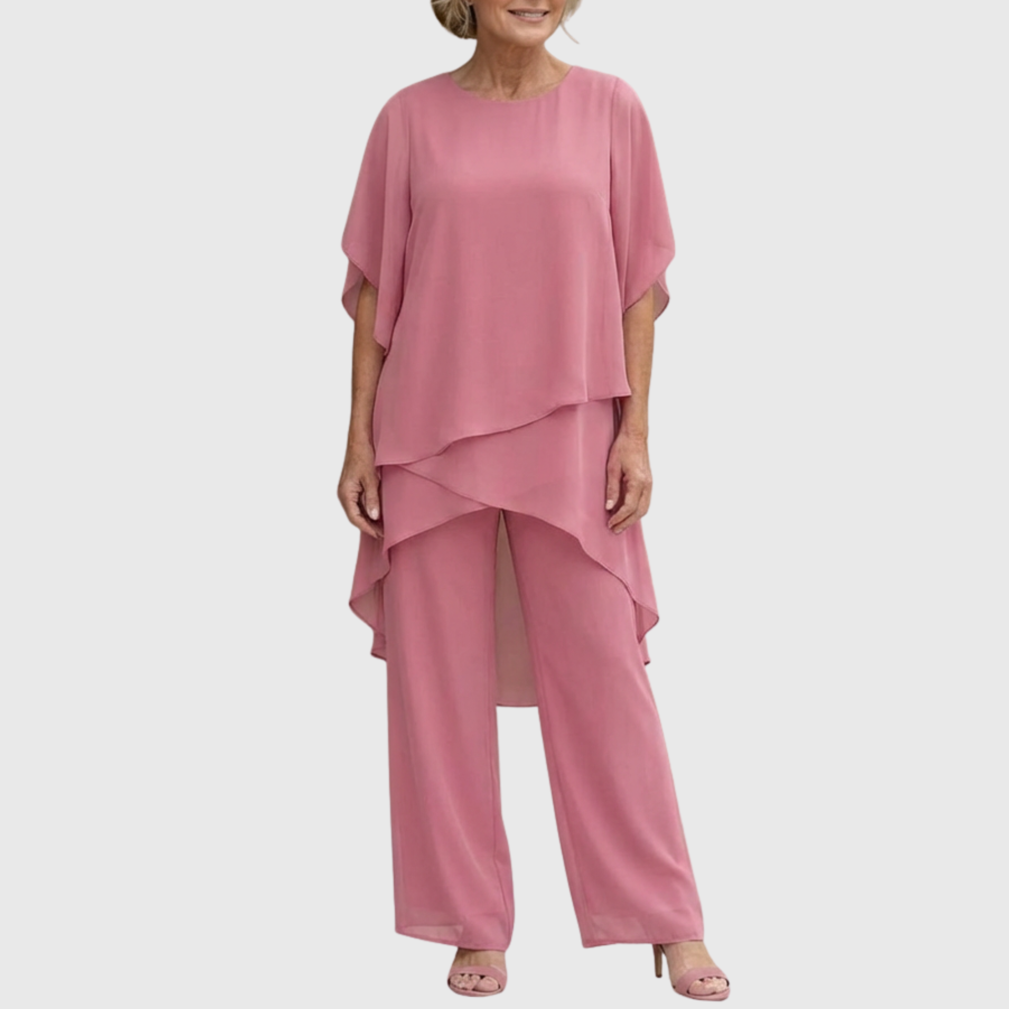 Margot | Suit with Draped Palazzo Pants