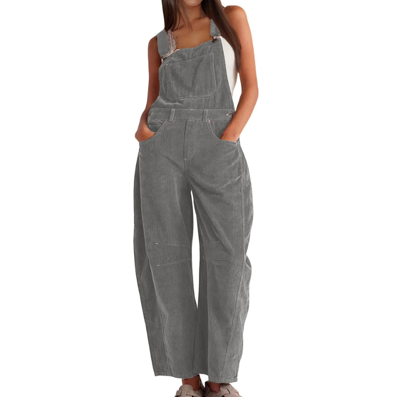 Women's 70s Jumpsuit, Wide Leg Bib Overall with Adjustable Straps