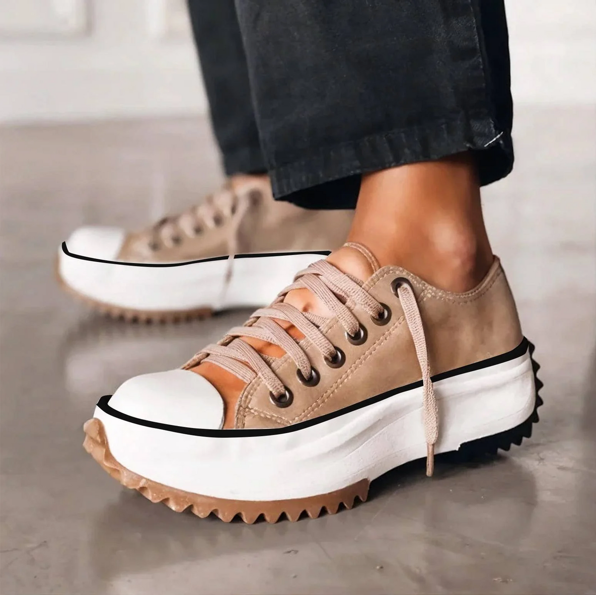 Bettina platform shoes by Bennett and Family featuring stylish design with chunky soles and sleek uppers in neutral tones.