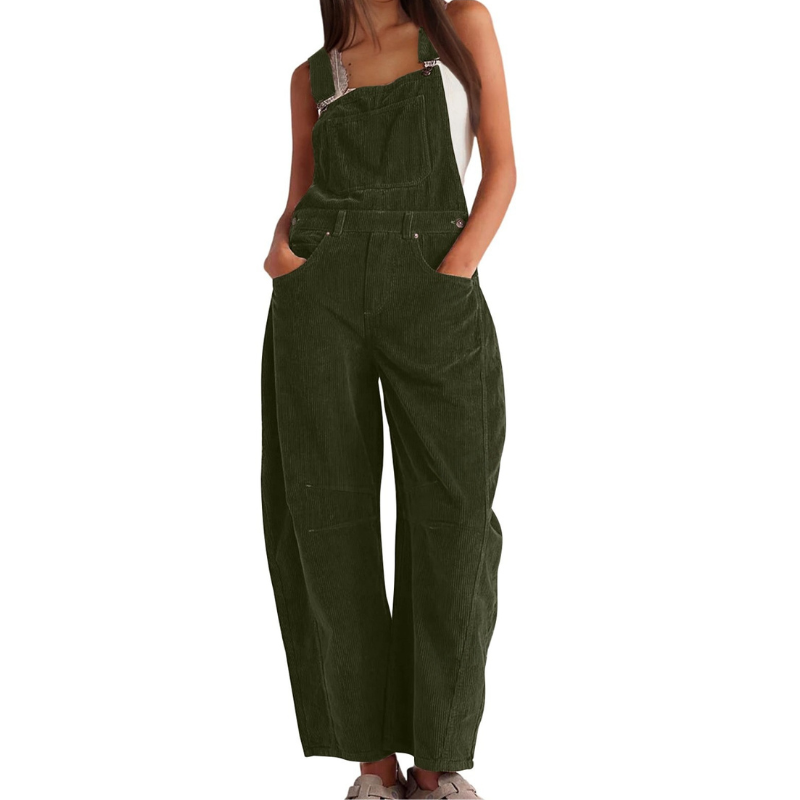 Women's 70s Jumpsuit, Wide Leg Bib Overall with Adjustable Straps