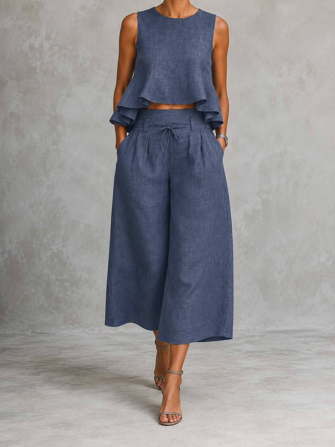 Freya Two-Piece Set with Ruffled Hem