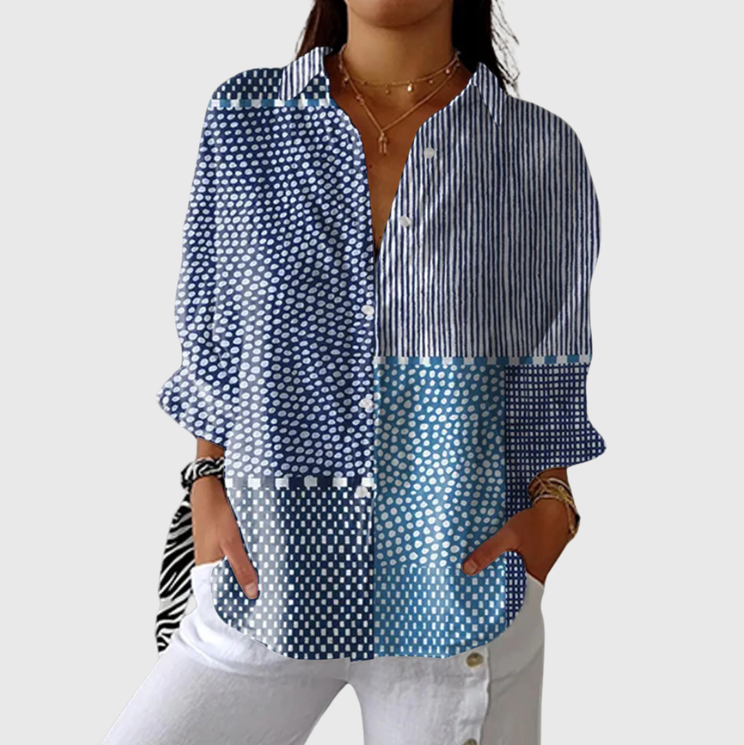 Elvira Colourful Blouse with Print
