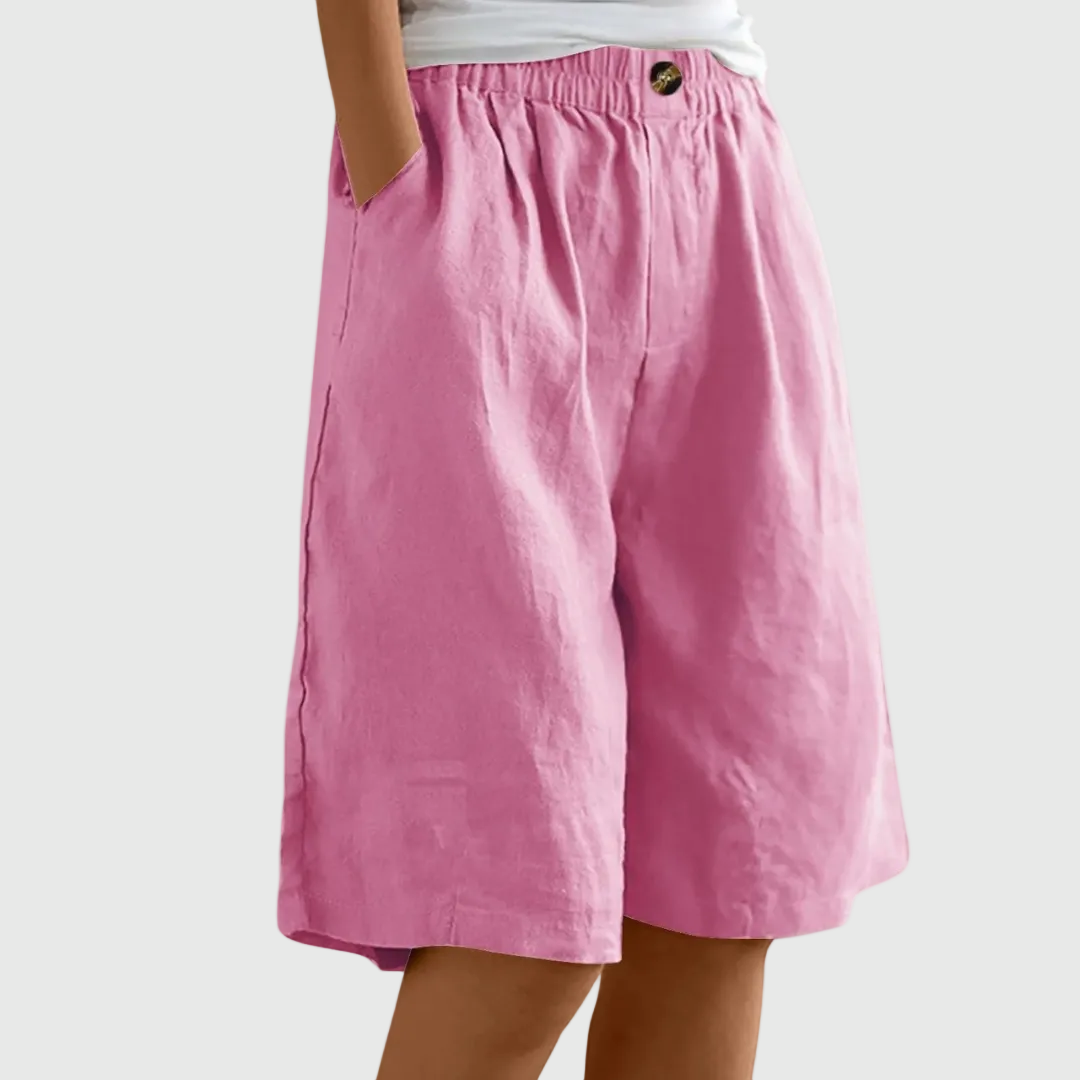 Ella Wide-Leg Elastic Waist Shorts