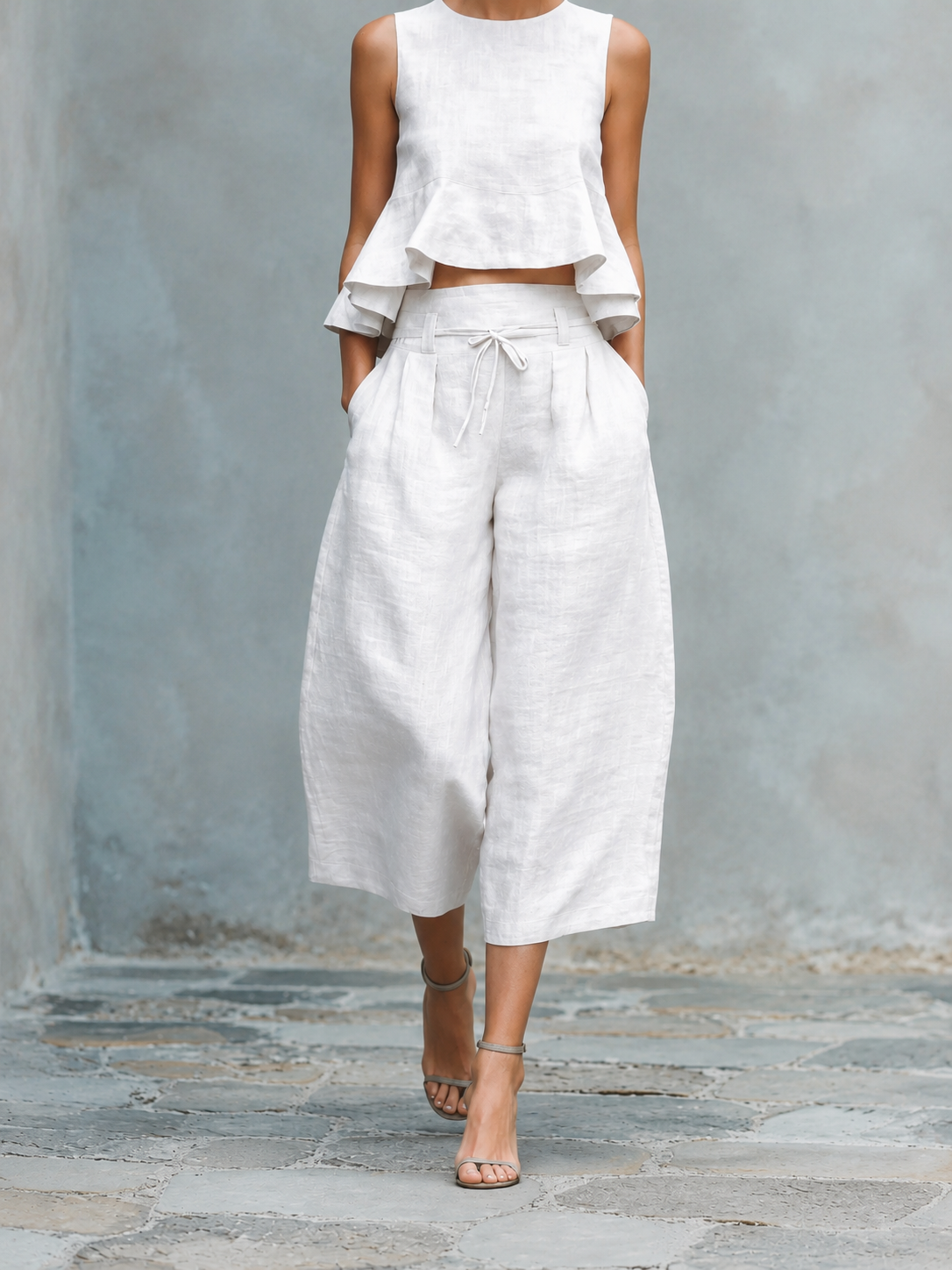 Freya Two-Piece Set with Ruffled Hem