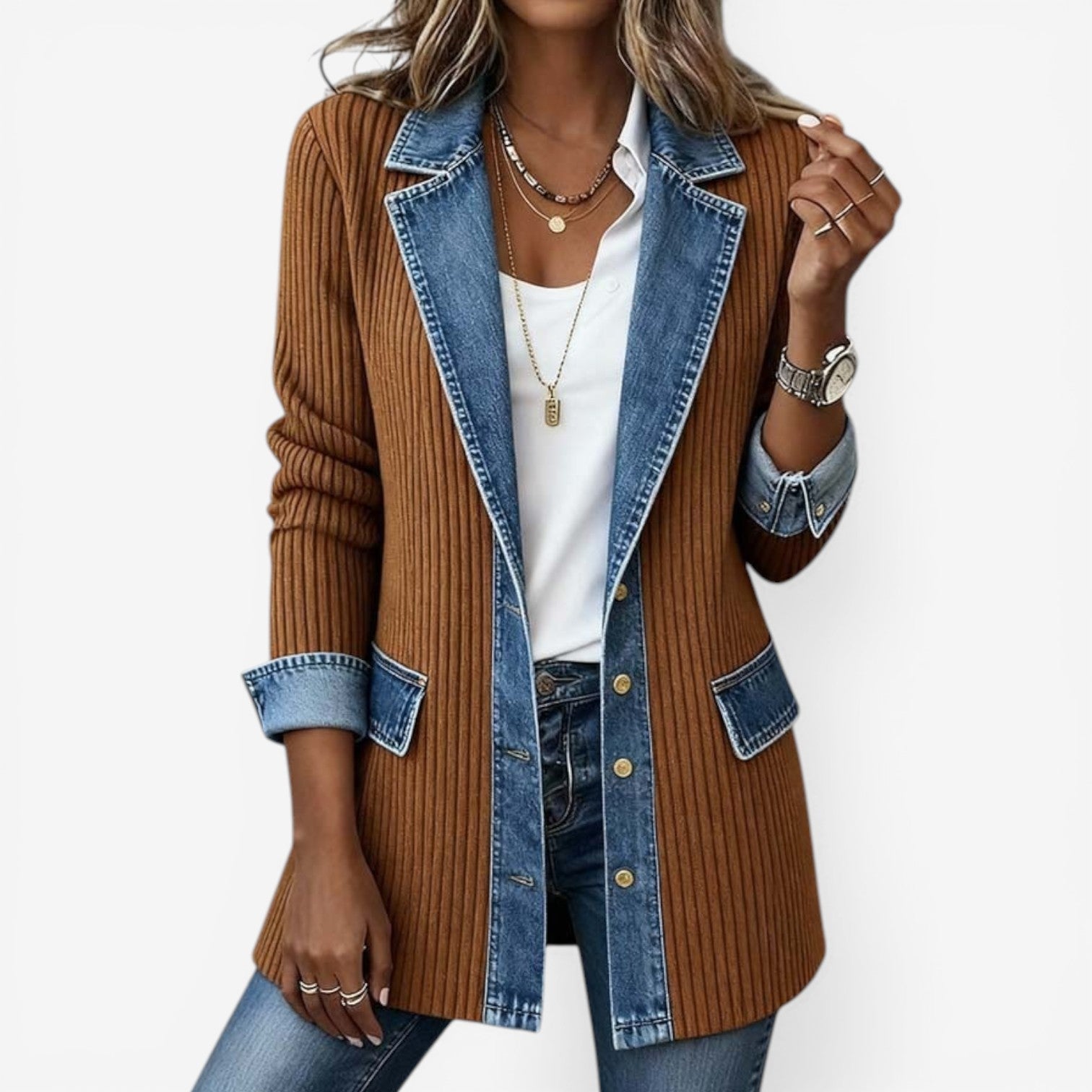 Emilia - Indigo Knit Jacket