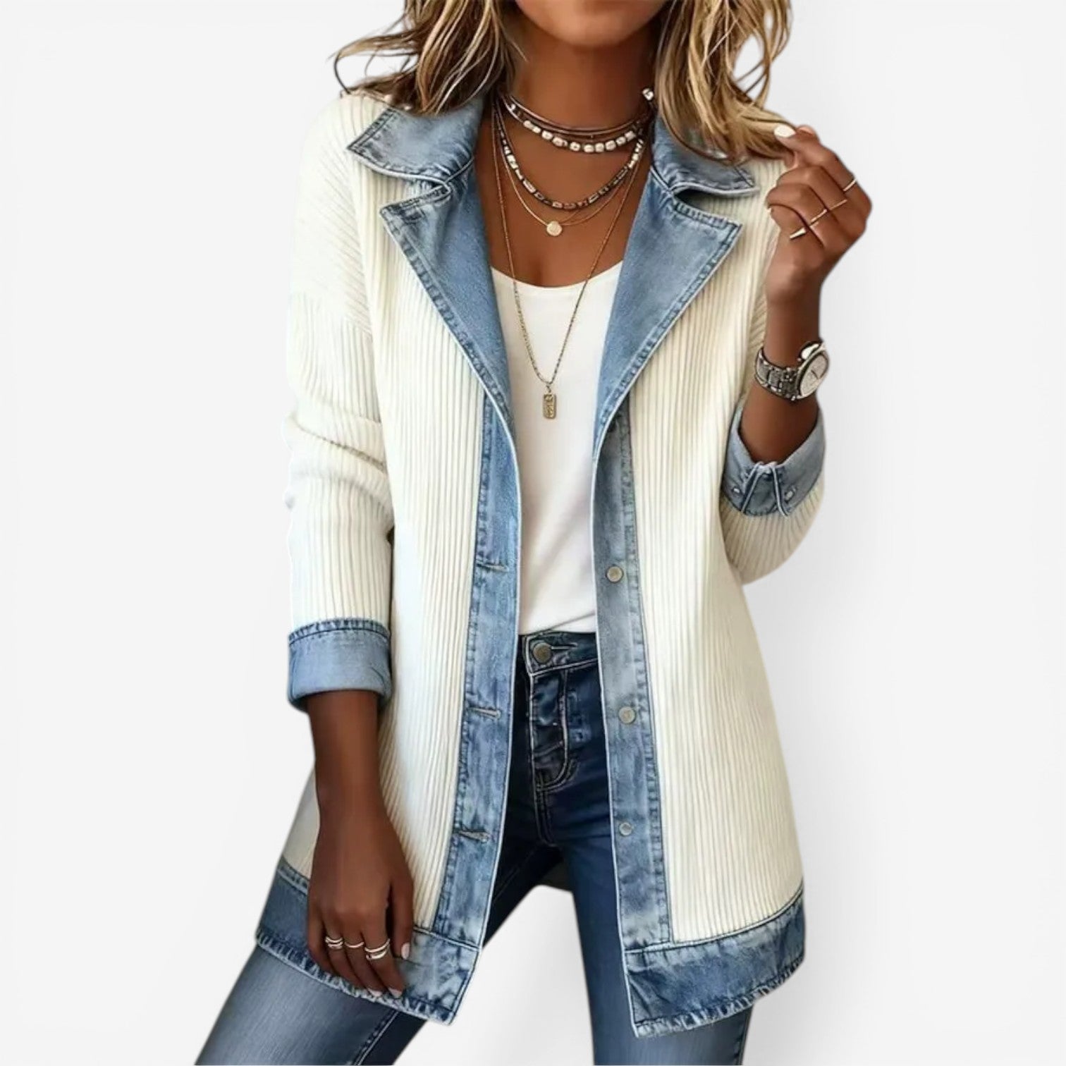 Emilia - Indigo Knit Jacket
