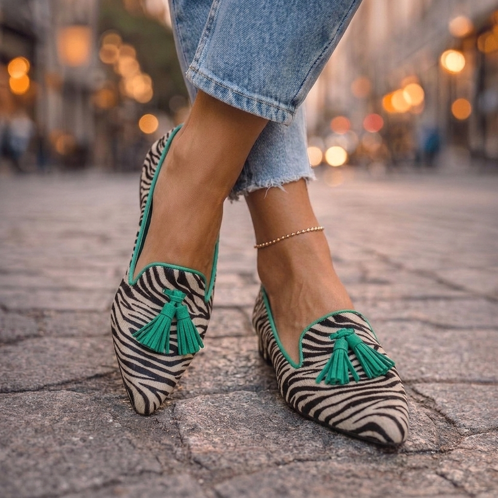 Rosalind pointed slip-on flats by Bennett & Family Melbourne, featuring a sleek design and comfortable fit.