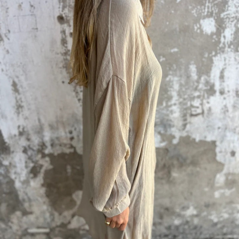 Brooke | Linen-Look Shirt & Shorts Set For Women