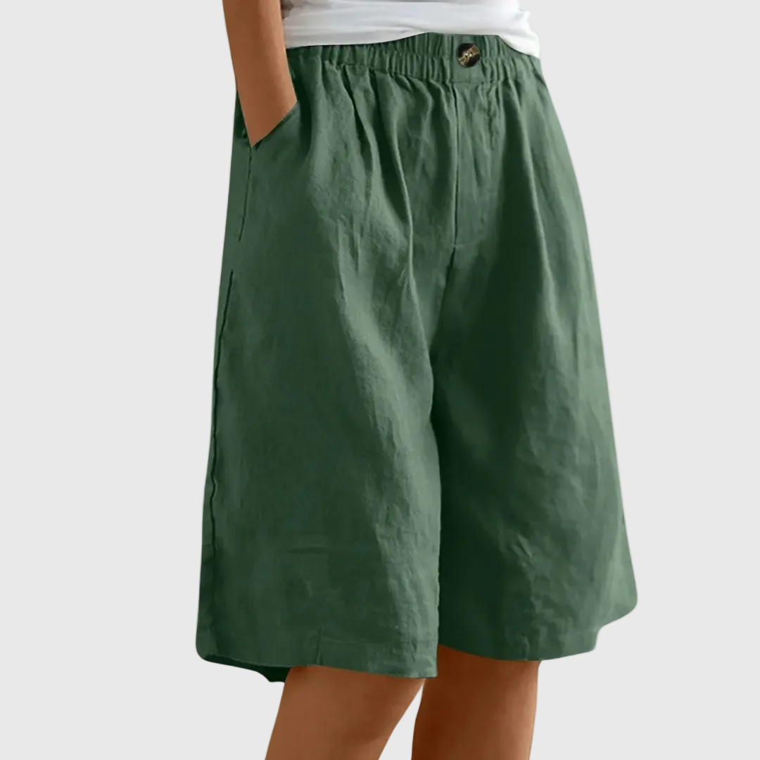 Ella Wide-Leg Elastic Waist Shorts