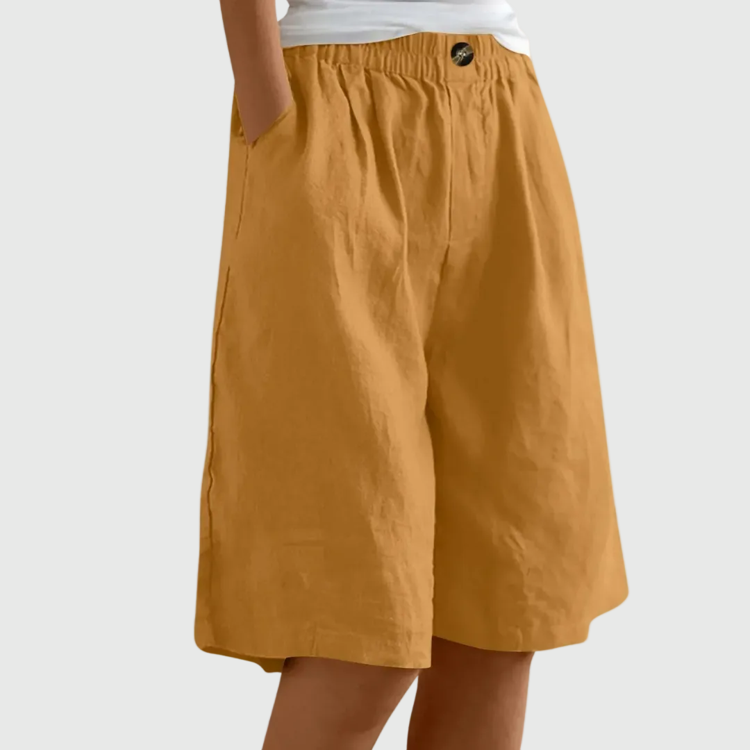 Ella Wide-Leg Elastic Waist Shorts