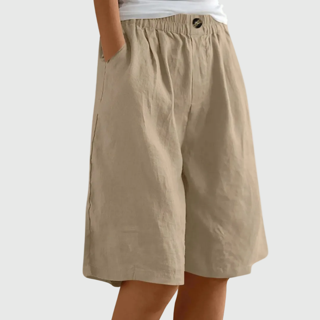 Ella Wide-Leg Elastic Waist Shorts