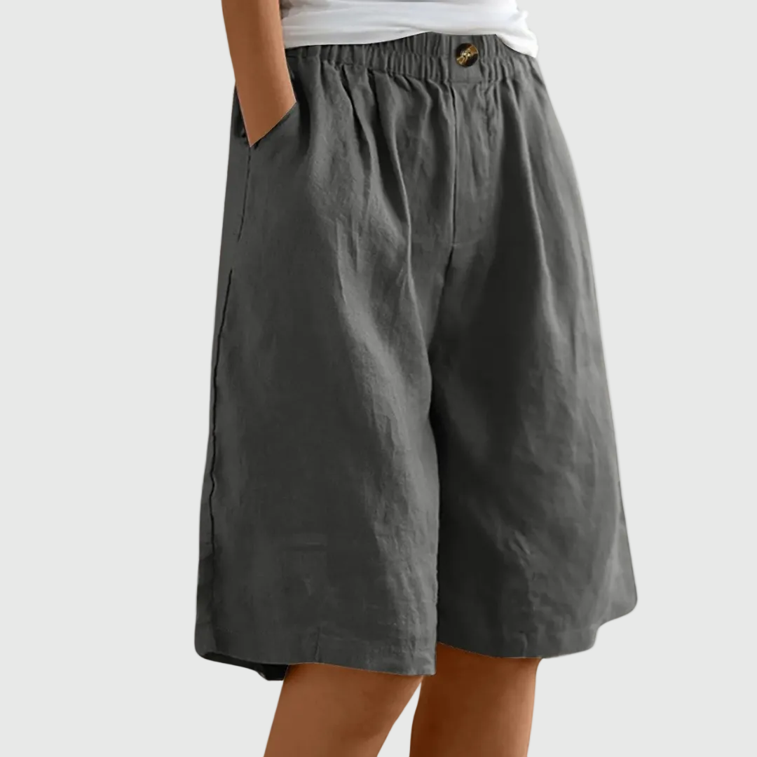 Ella Wide-Leg Elastic Waist Shorts