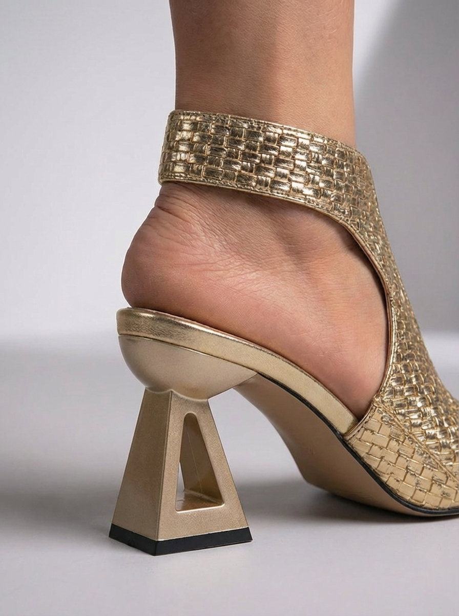 Bennett and Family SOPHIE woven heel shoes in elegant design, featuring a sleek heel and intricate woven details.