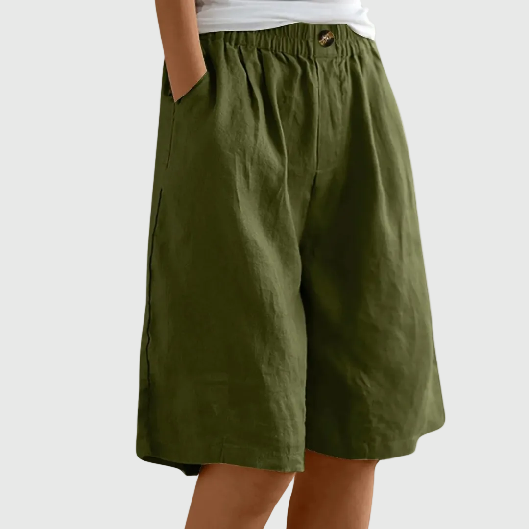 Ella Wide-Leg Elastic Waist Shorts