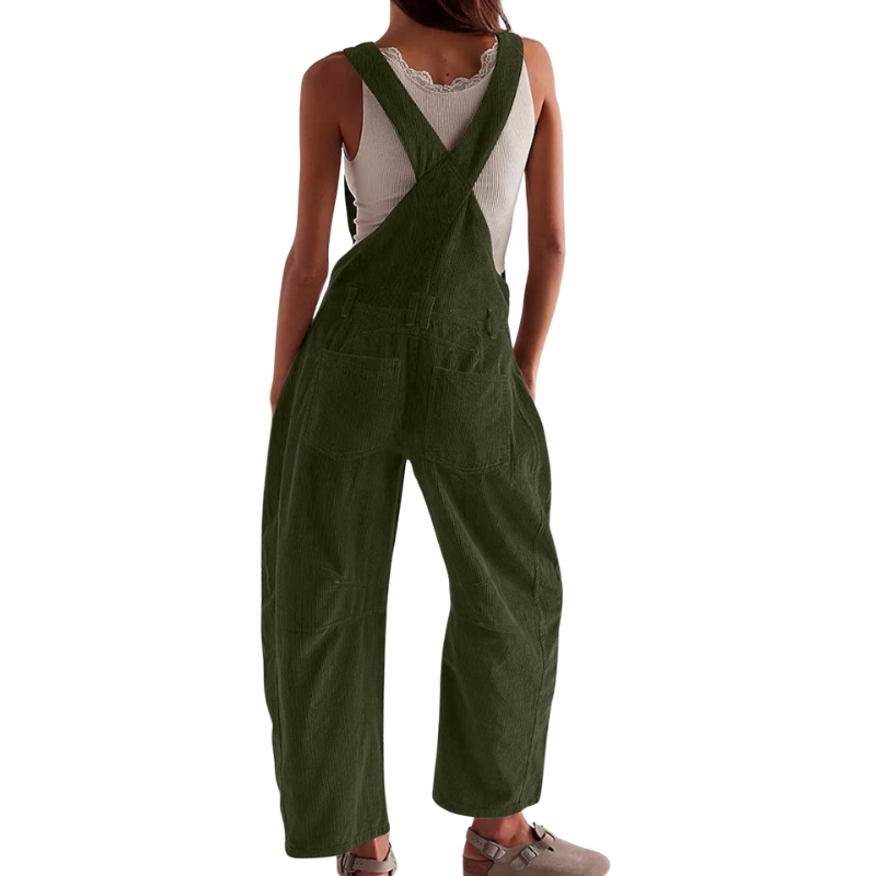 Women's 70s Jumpsuit, Wide Leg Bib Overall with Adjustable Straps
