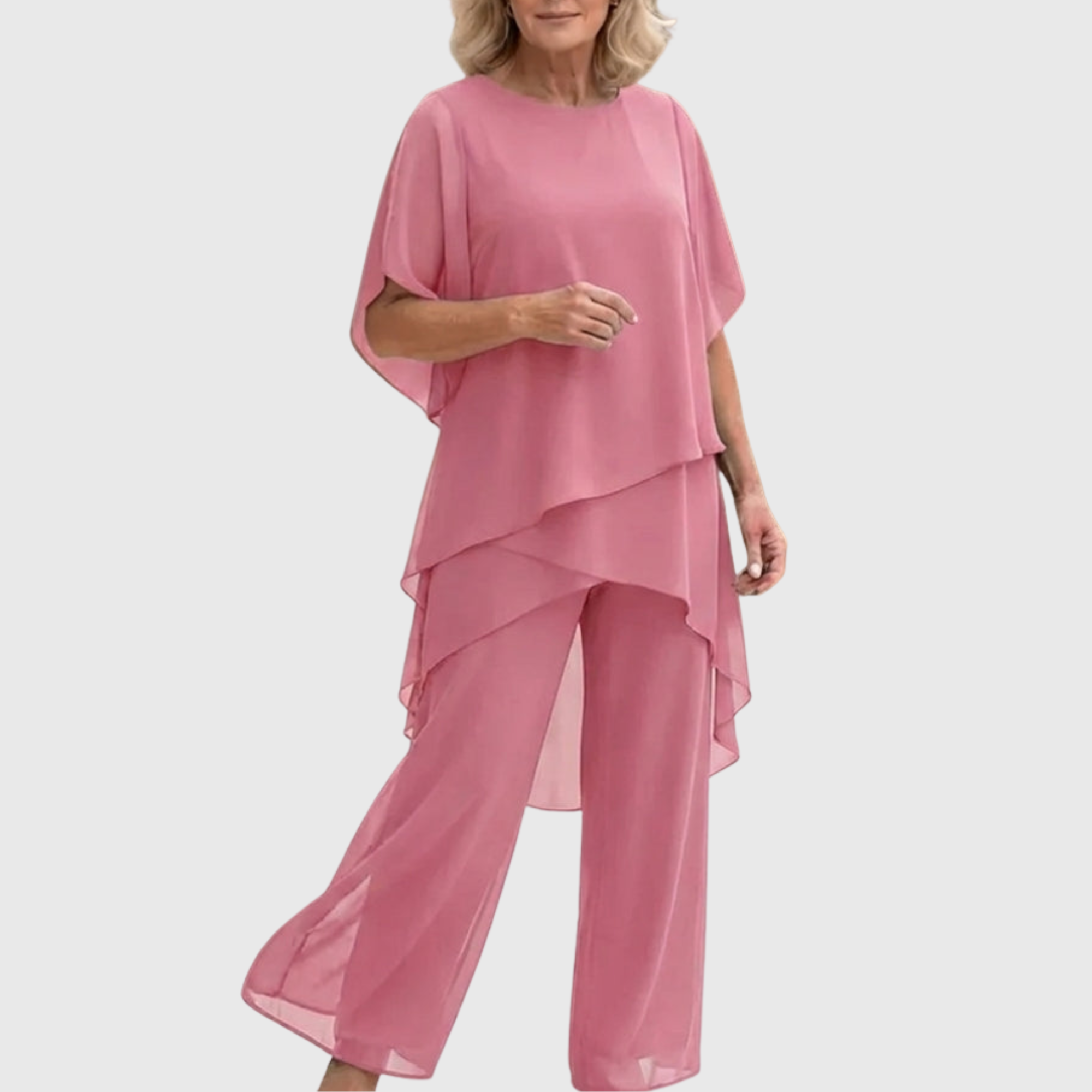 Margot | Suit with Draped Palazzo Pants