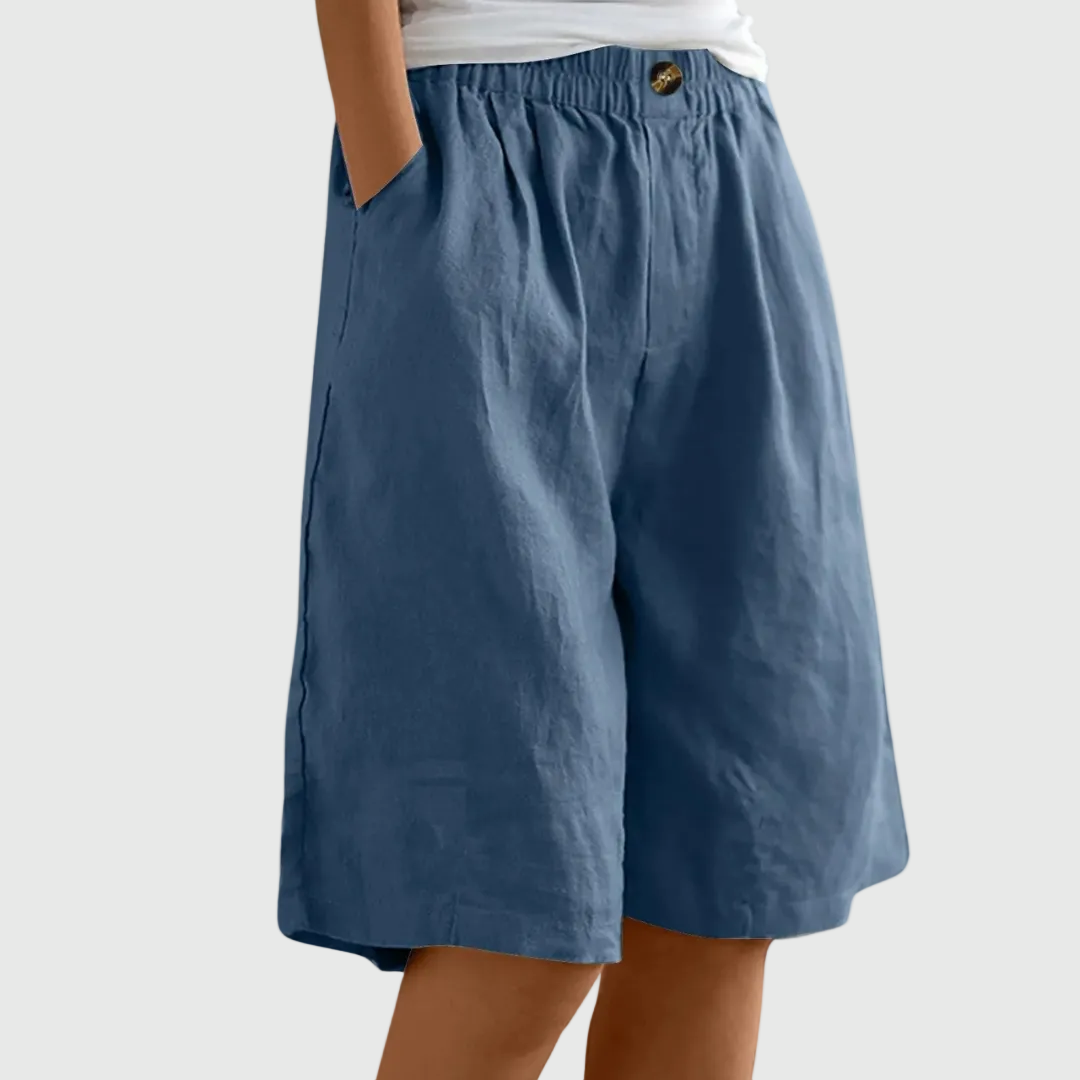 Ella Wide-Leg Elastic Waist Shorts