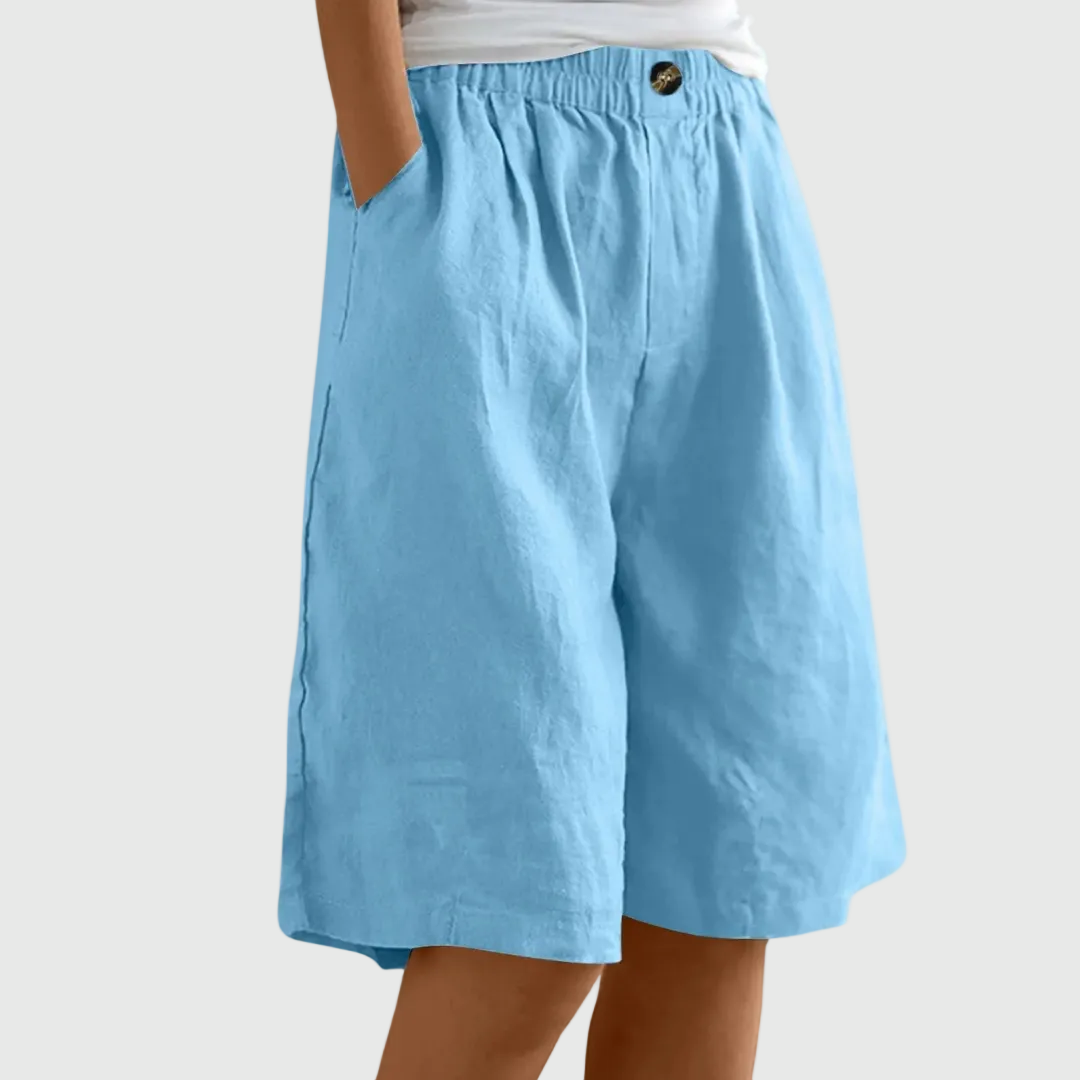 Ella Wide-Leg Elastic Waist Shorts
