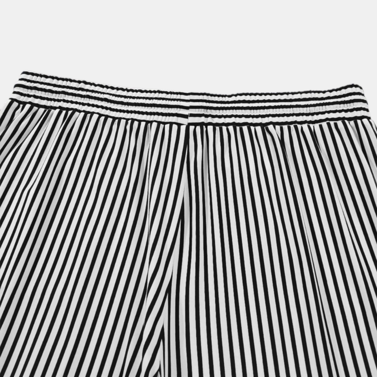 Women's Wide Leg Pants, Striped High Waist Drawstring Palazzo