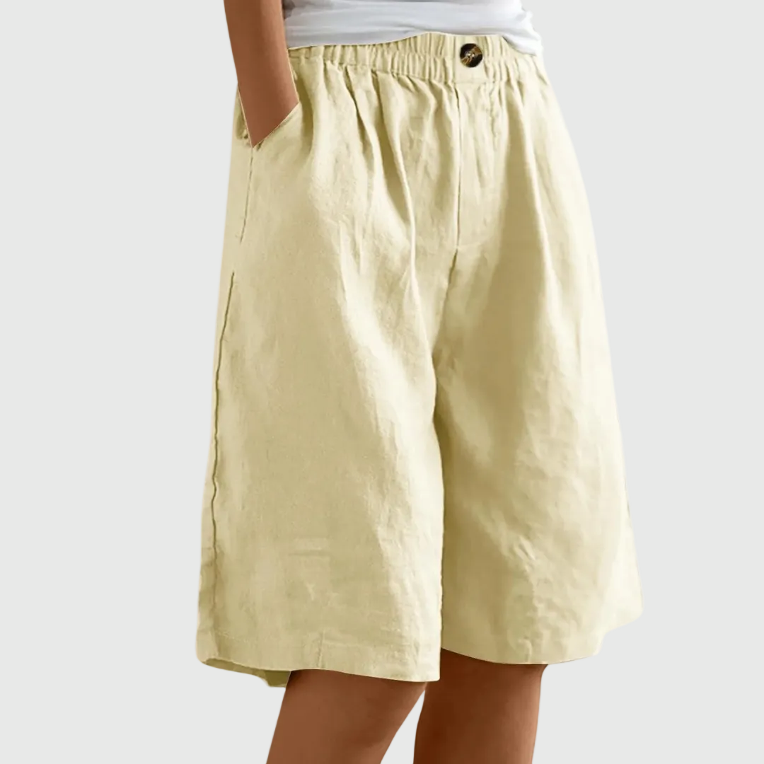 Ella Wide-Leg Elastic Waist Shorts