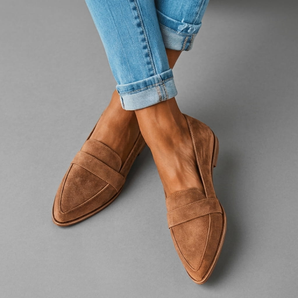 Ruby | Pointed Wedge Loafers