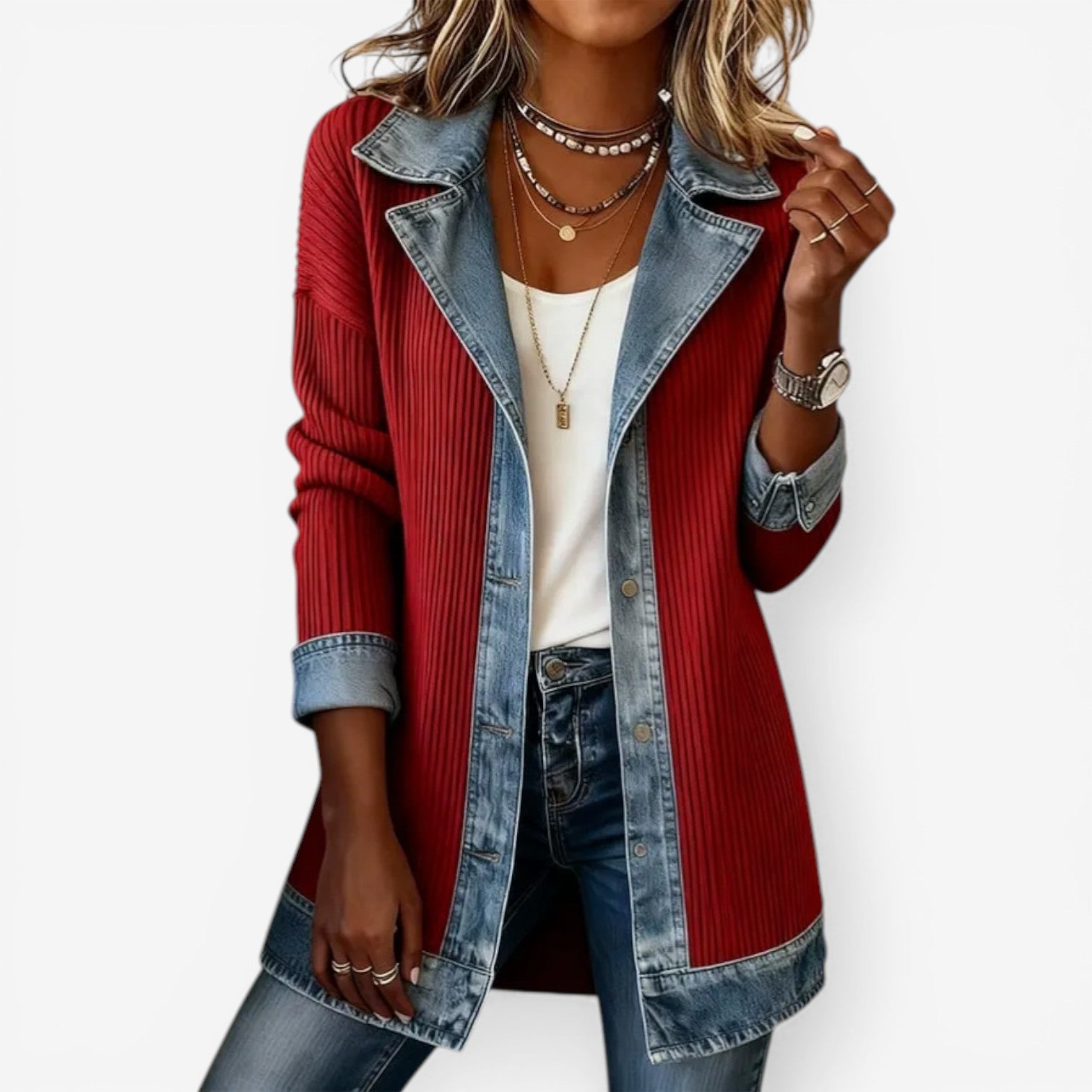 Emilia - Indigo Knit Jacket