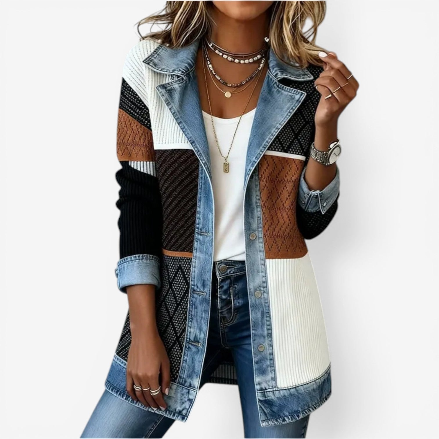 Emilia - Indigo Knit Jacket