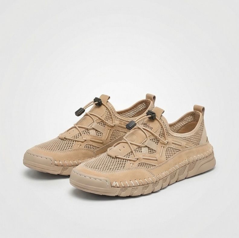 Bennett and Family Aurora breathable comfort shoes in a neutral color, showing the lightweight design and cushioned sole.