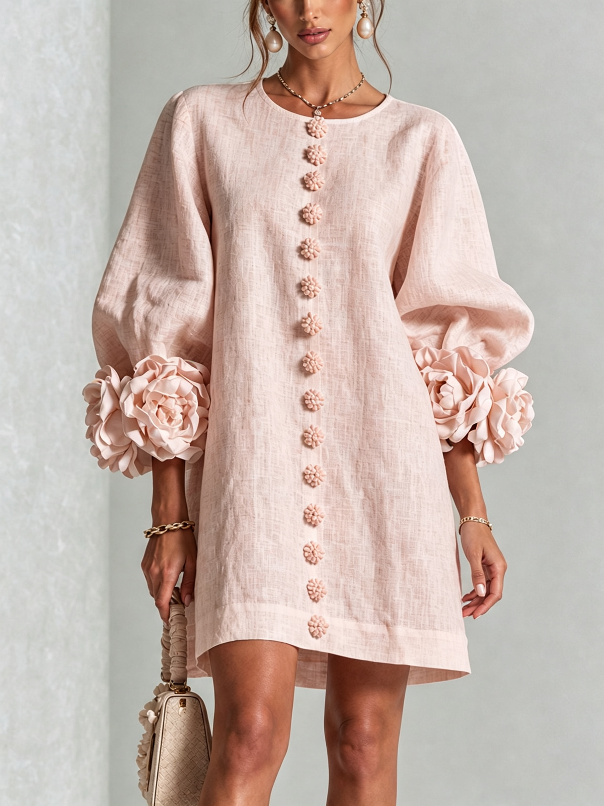 Pink Susanna Mini Dress by Bennett And Family featuring a stylish fit and elegant design, perfect for casual or dressy occasions.