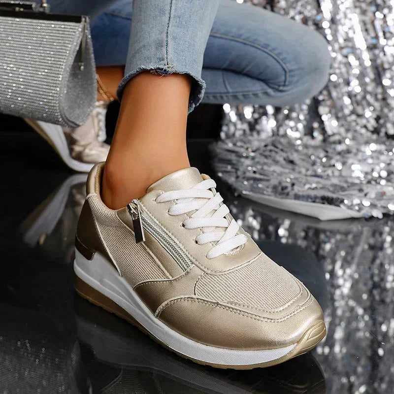 Dina | Metallic Comfort Sneakers