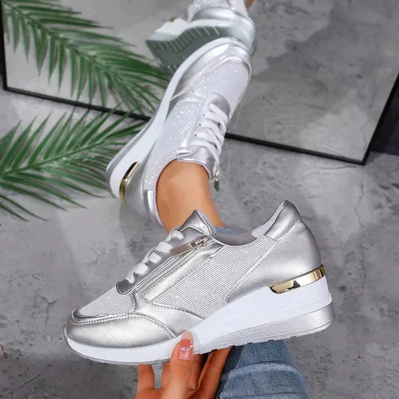 Dina | Metallic Comfort Sneakers