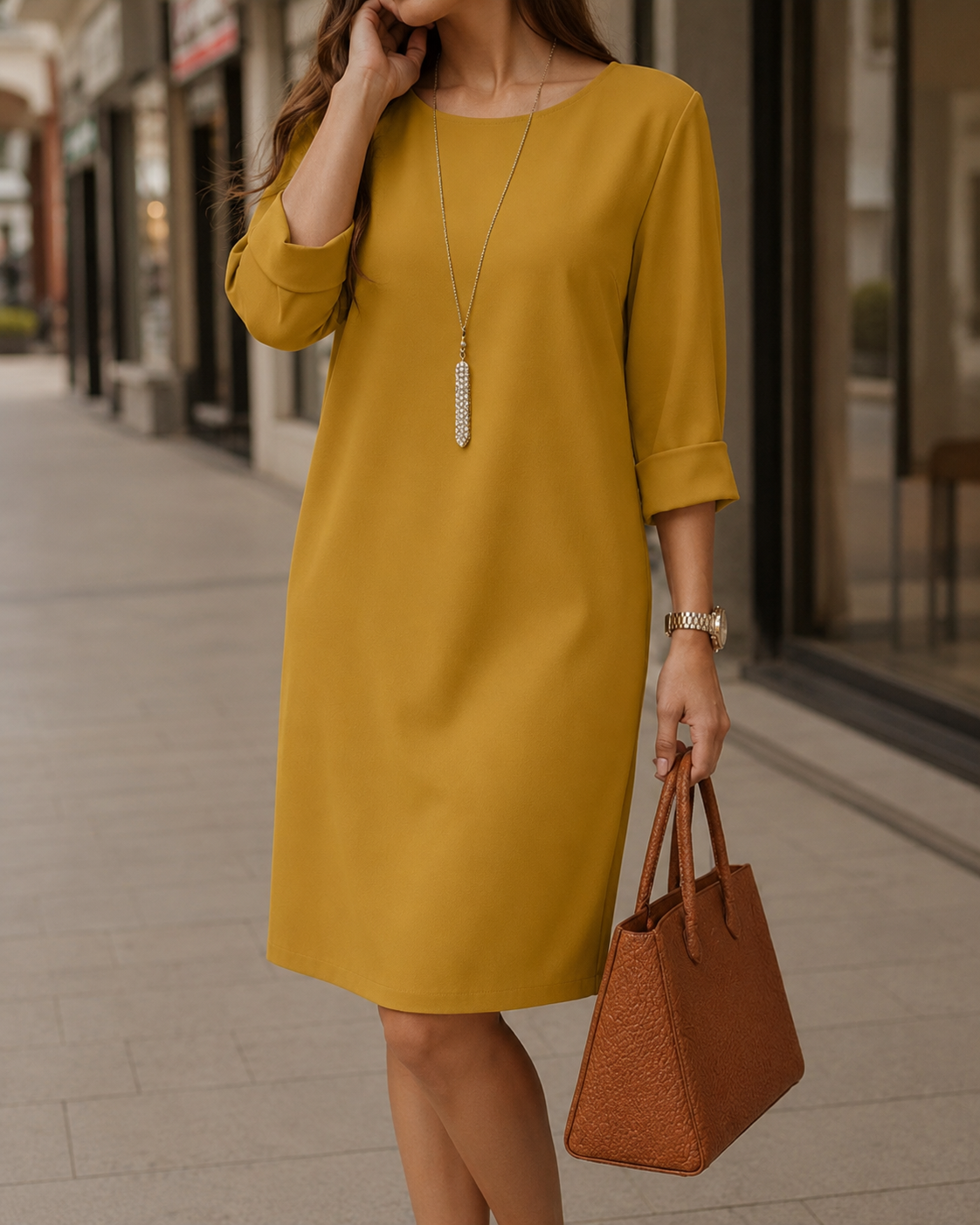 Bennett And Family Odette Midi Dress in elegant fabric, featuring a flowing silhouette and stylish design perfect for occasions.